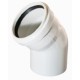 PVC Atıksu Açık Dirsek -45°- (75 mm)
