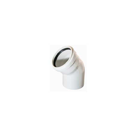 PVC Atıksu Açık Dirsek -45°- (75 mm)