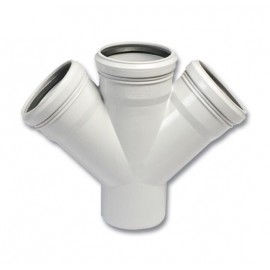 PP Atıksu Çift Çatal (75 mm)